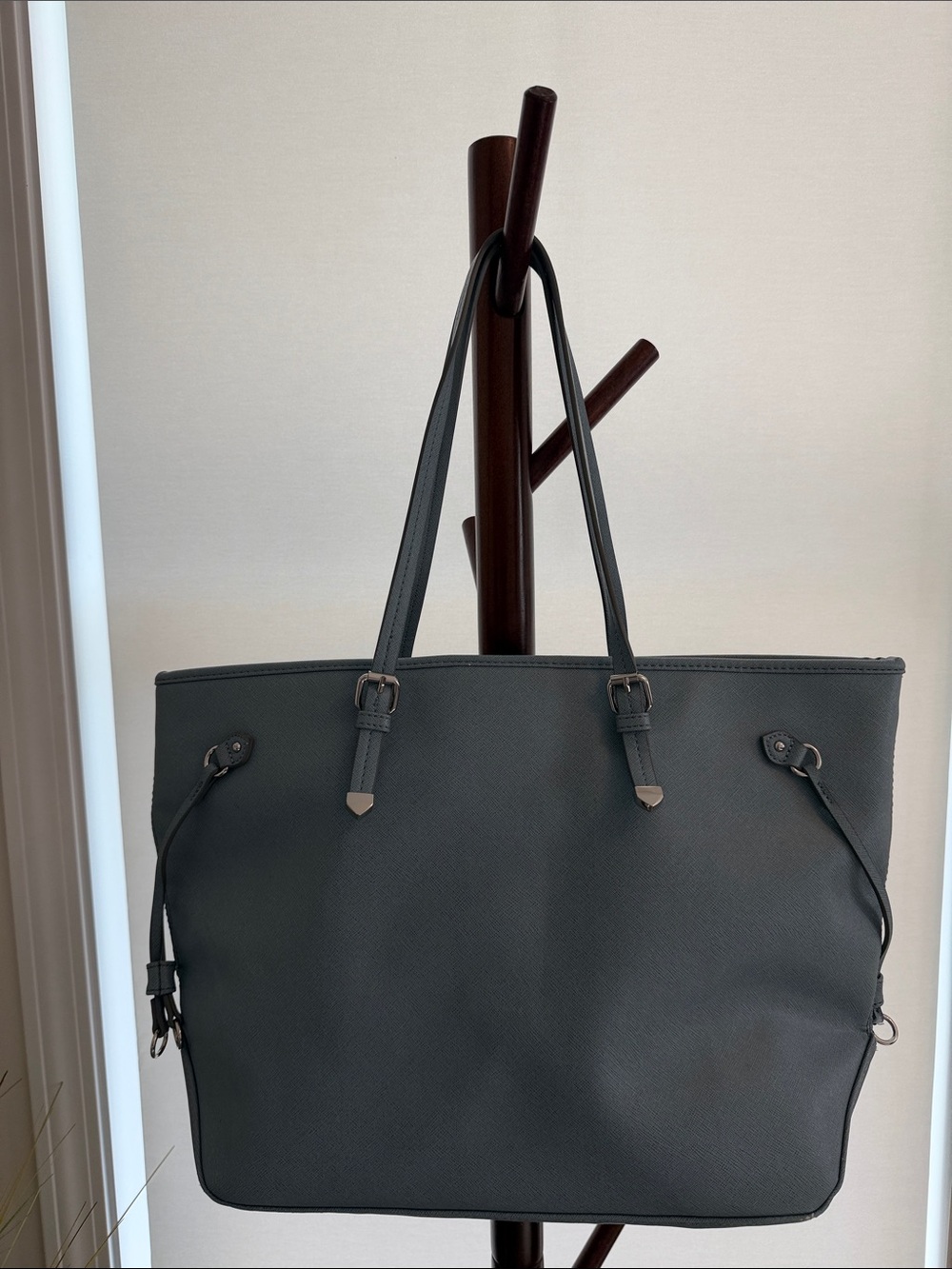 JustFab Tasha Cinch Tote Bag in Sky Blue - Picture 2 of 9